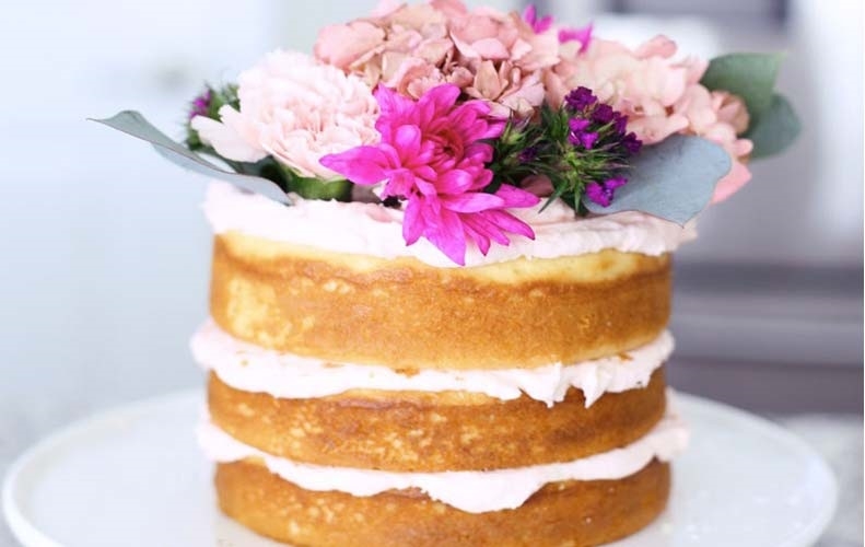 naked cake fiori