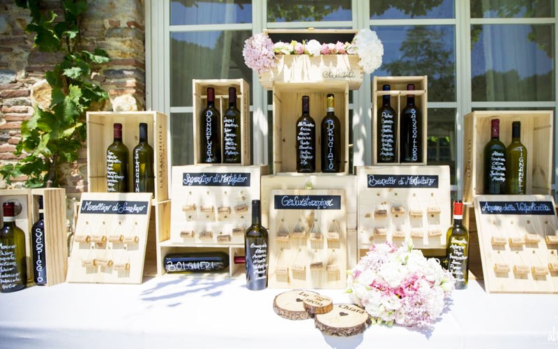 tableau mariage tema vino