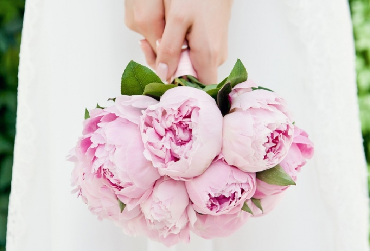 bouquet con peonie