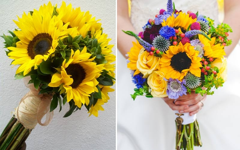 bouquet sposa girasoli