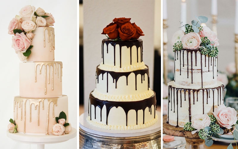 torta nuziale drip cake
