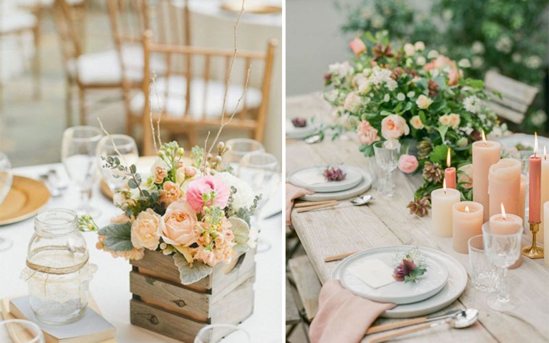 allestimenti e decorazioni matrimonio color pesca