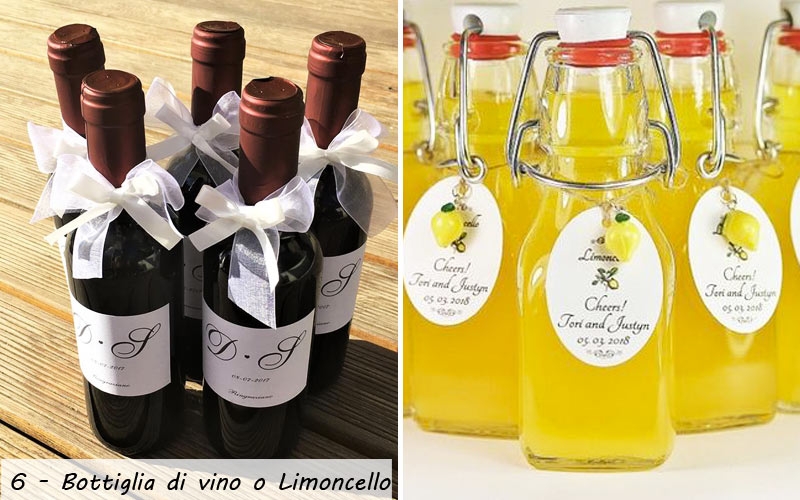 bomboniera bottiglia di vino o bomboniere limoncello