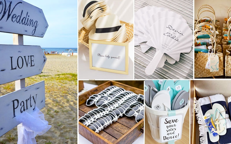 bomboniere e pensieri per gli ospiti matrimonio in spiaggia